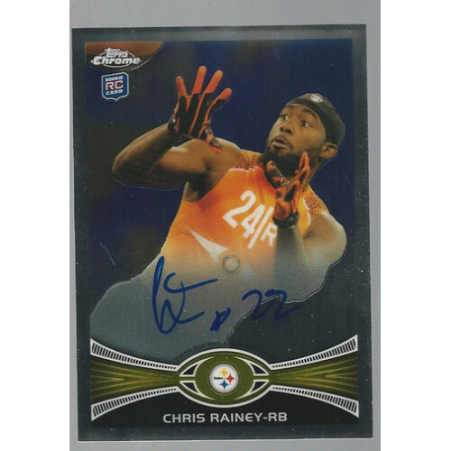 2012 Topps Chrome Rookie Autographs #53 Chris Rainey. rookie card picture
