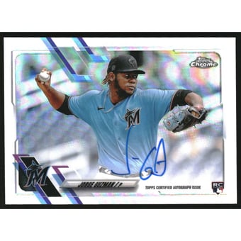2021 Topps Chrome Rookie Autographs Refractors #RAJGU Jorge Guzman