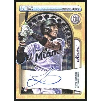2021 Topps Gypsy Queen Autographs Team Script Font Swap #GQALD Lewin Diaz