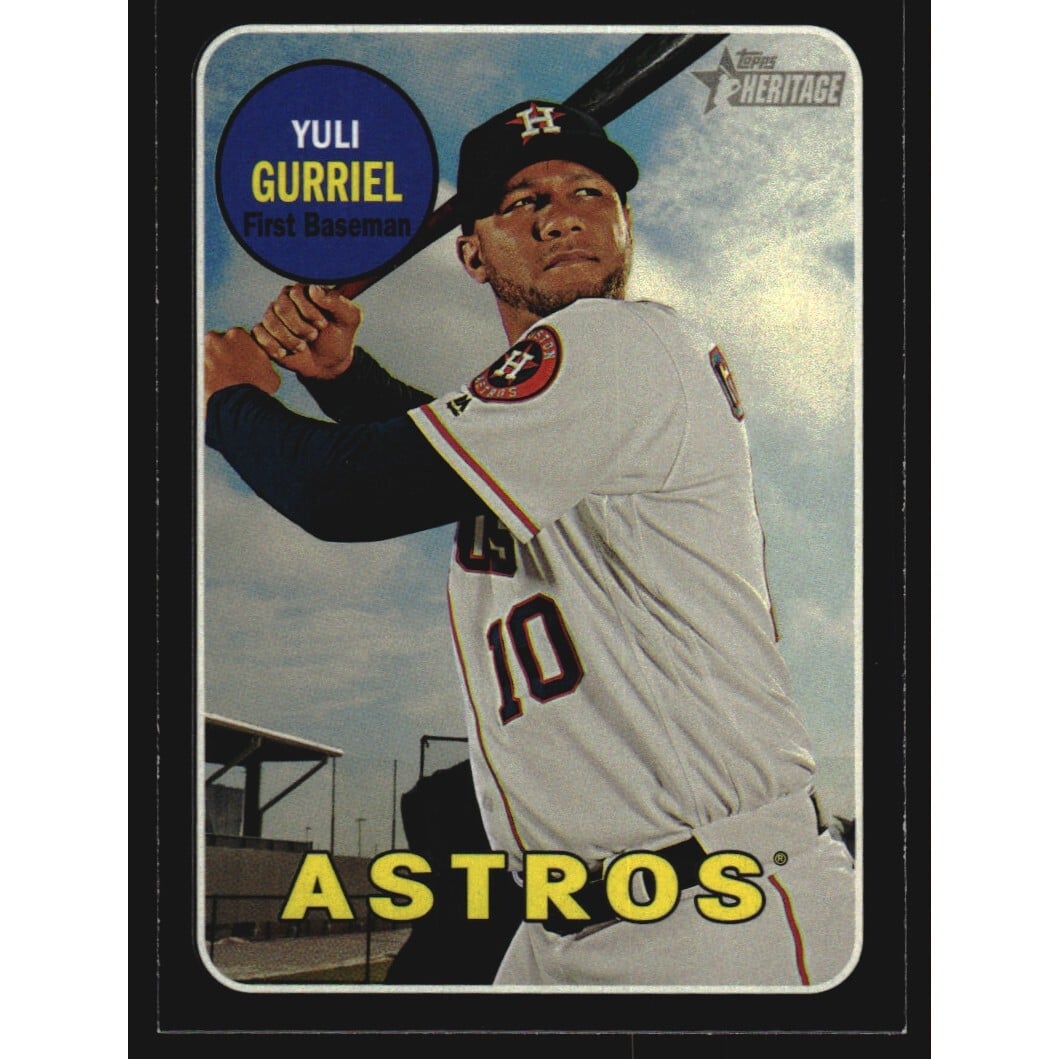 2018 Topps Heritage Black Border #208 Yuli Gurriel. rookie card picture