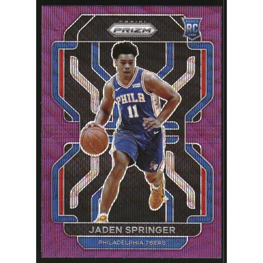 2021-22 Panini Prizm Prizms Purple Wave #317 Jaden Springer