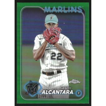 2024 Topps Chrome Green Refractors #138 Sandy Alcantara
