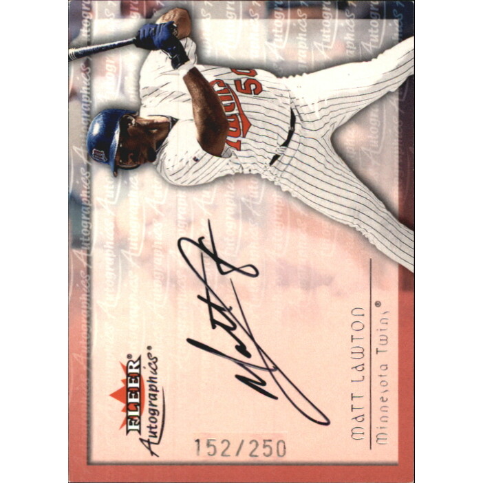 2001 Fleer Autographics Silver #55 Matt Lawton. rookie card picture