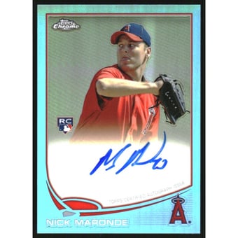 2013 Topps Chrome Rookie Autographs Blue Refractors #24 Nick Maronde