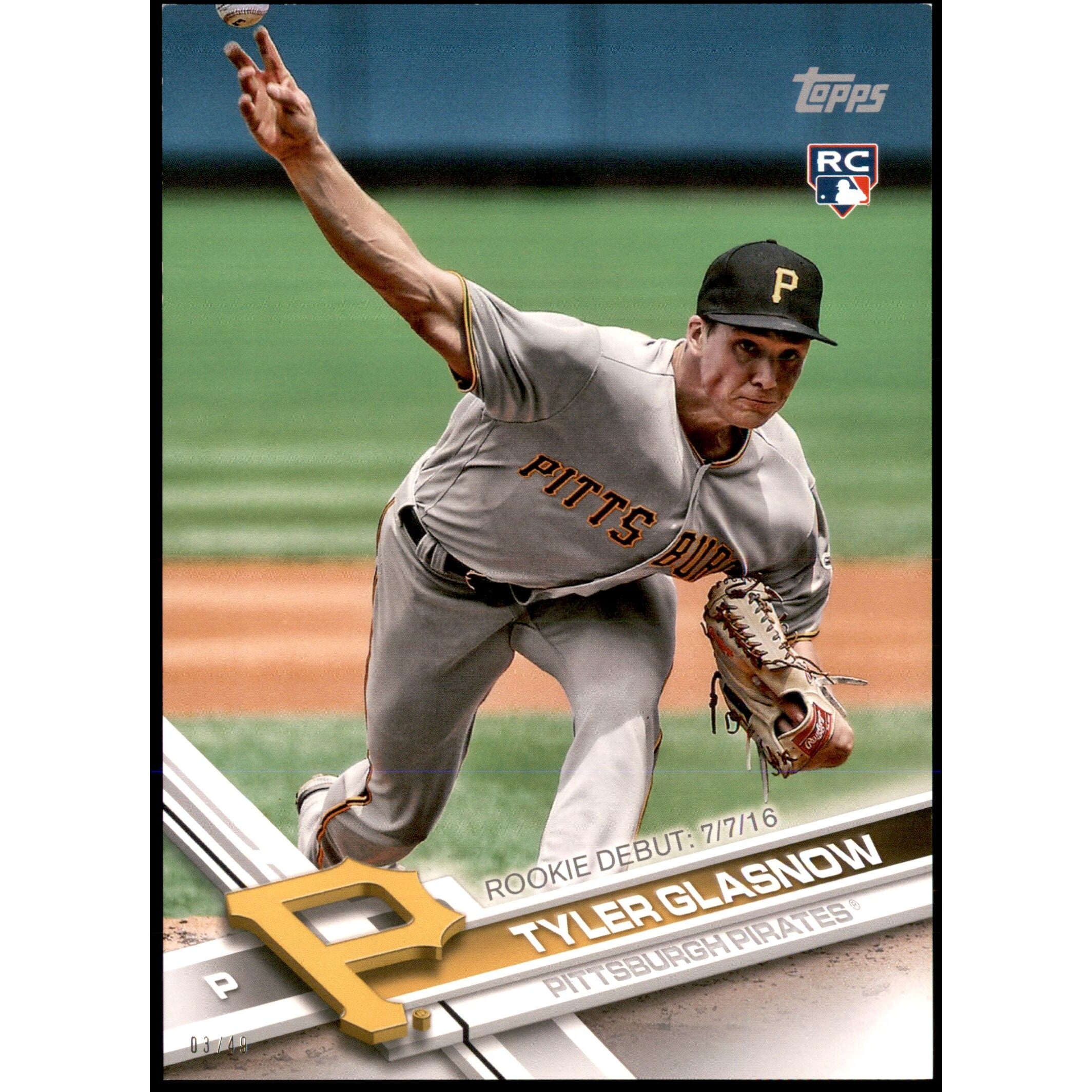 2017 Topps Update 5x7 #US116 Tyler Glasnow. rookie card picture