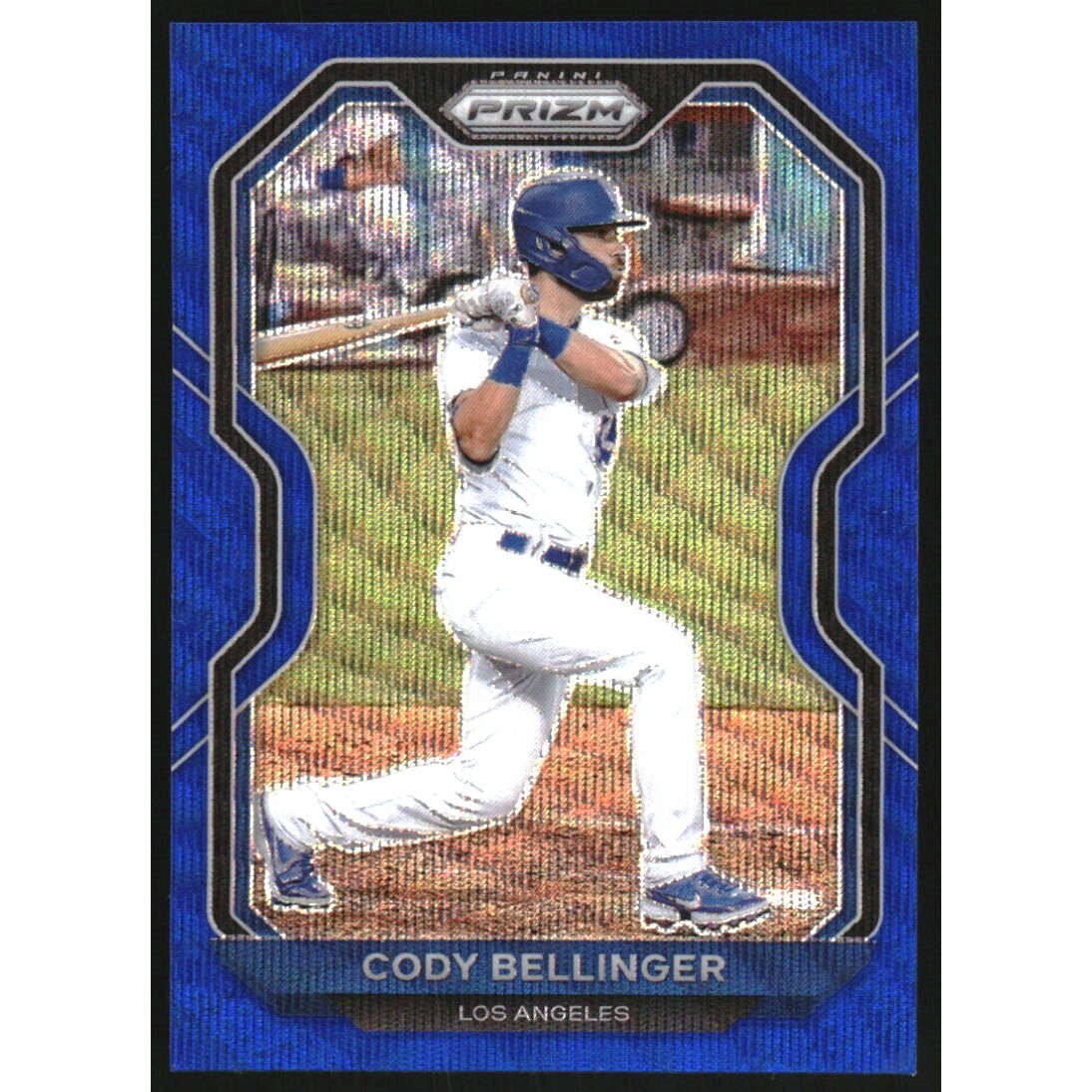 2021 Panini Prizm Prizms Blue Wave #135 Cody Bellinger