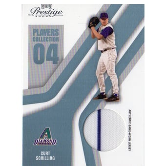2004 Playoff Prestige Players Collection Jersey Platinum #20 Curt Schilling