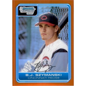 2006 Bowman Chrome Prospects Orange Refractors #BC220 B.J. Szymanski