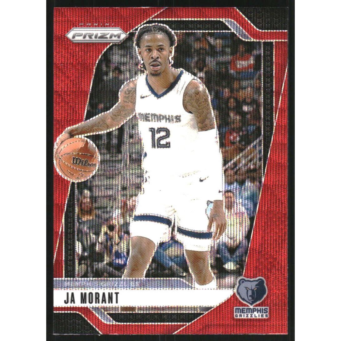 2024-25 Panini Prizm Prizms Ruby Wave #64 Ja Morant