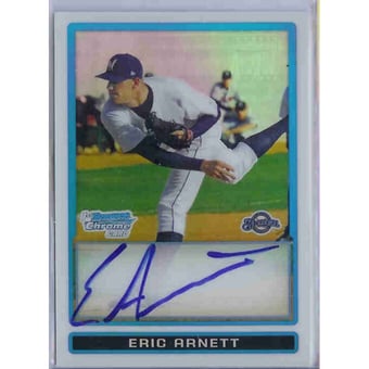 2009 Bowman Chrome Draft Prospects Refractors #BDPP77 Eric Arnett AU