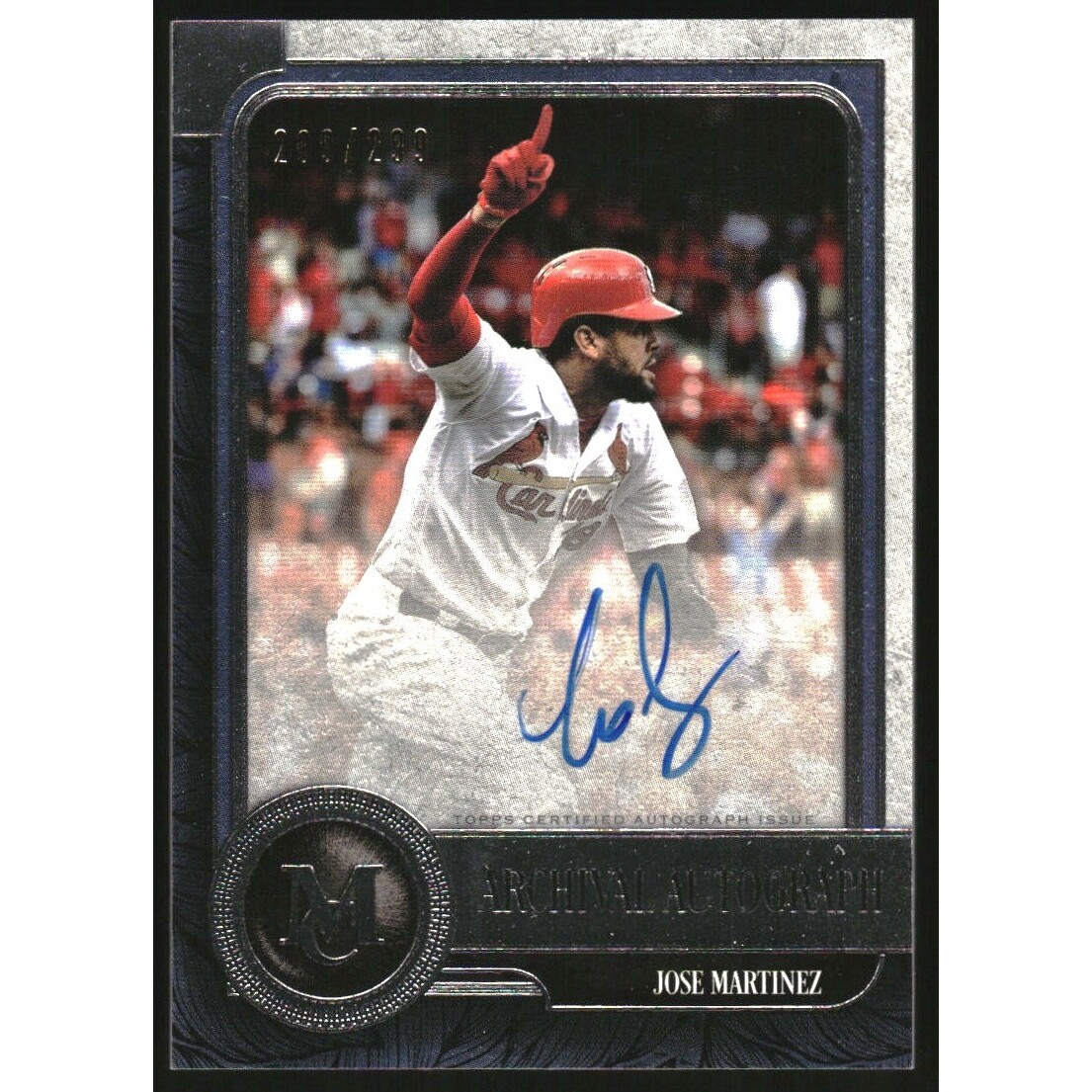2019 Topps Museum Collection Archival Autographs #AAJM Jose Martinez/299. rookie card picture