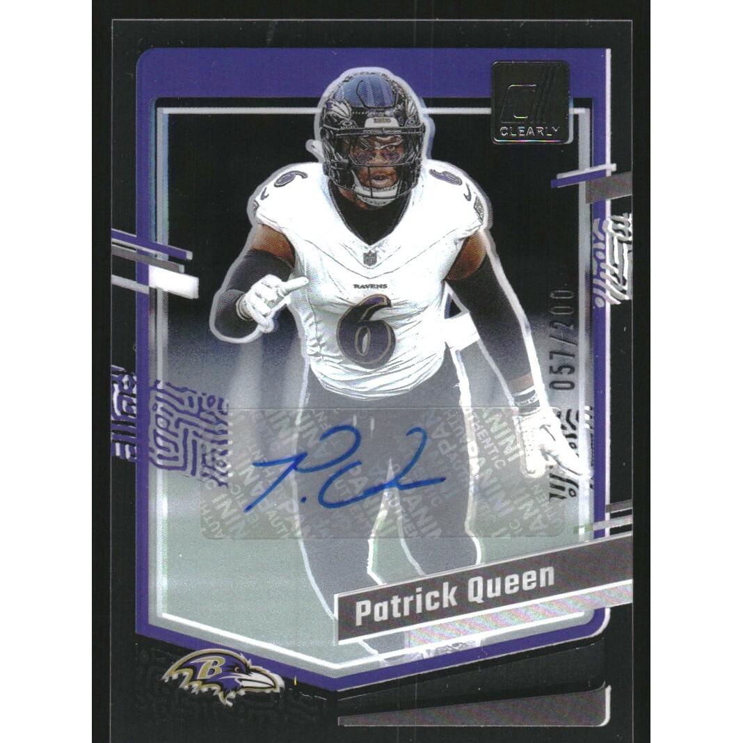 2023 Clearly Donruss Autographs #5 Patrick Queen/200. rookie card picture