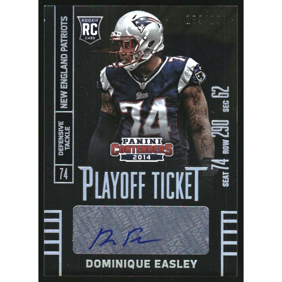 2014 Panini Contenders Playoff Ticket #126B Dominique Easley AU