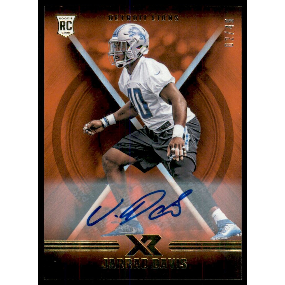 2017 Panini XR Autographs Orange #126 Jarrad Davis. rookie card picture