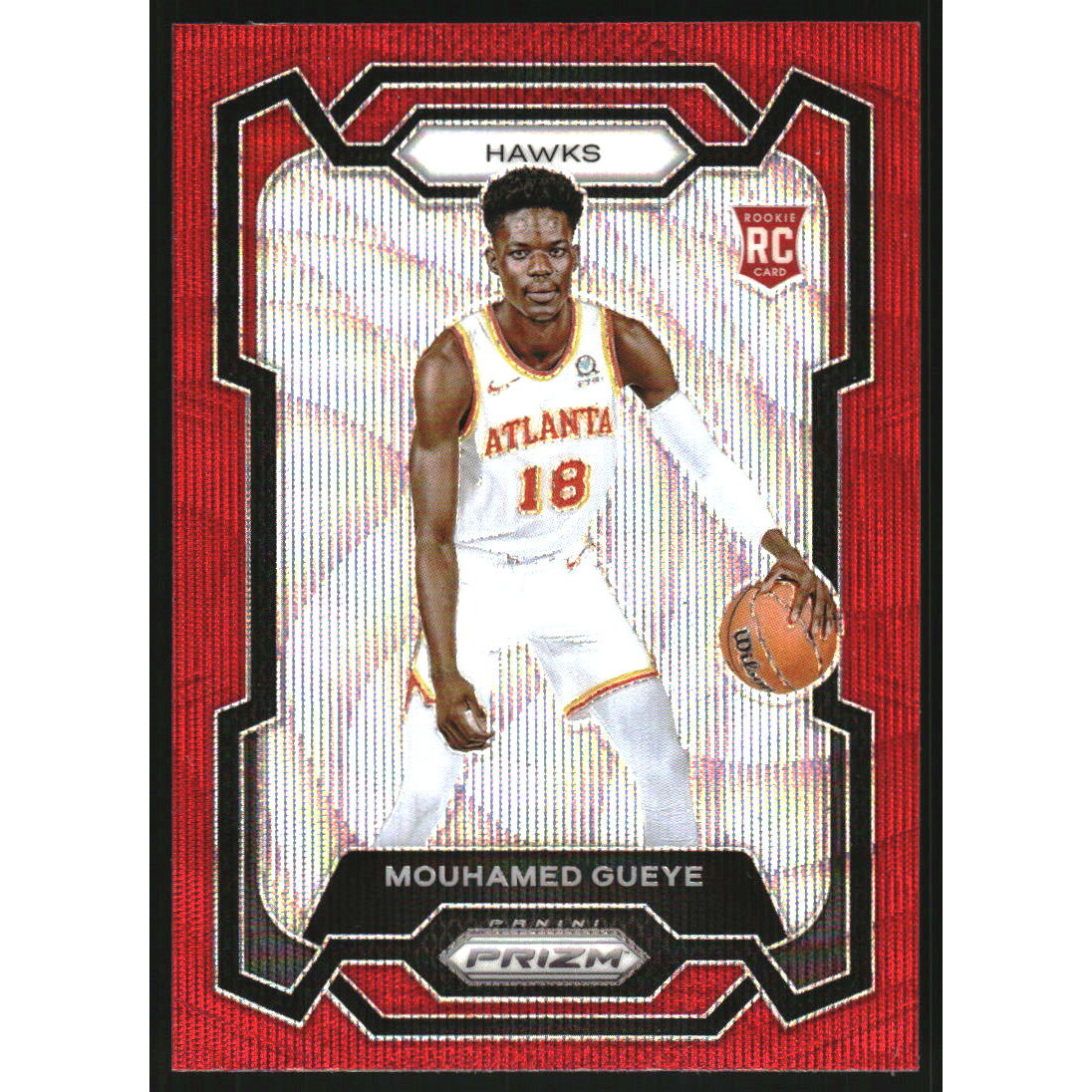 2023-24 Panini Prizm Prizms Ruby Wave #157 Mouhamed Gueye