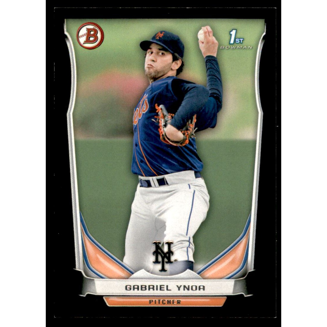 2014 Bowman Prospects Black #BP76 Gabriel Ynoa. rookie card picture
