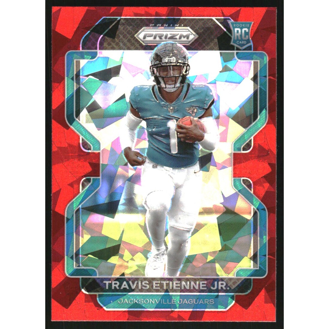 2021 Panini Prizm Prizms Red Ice #344 Travis Etienne Jr.