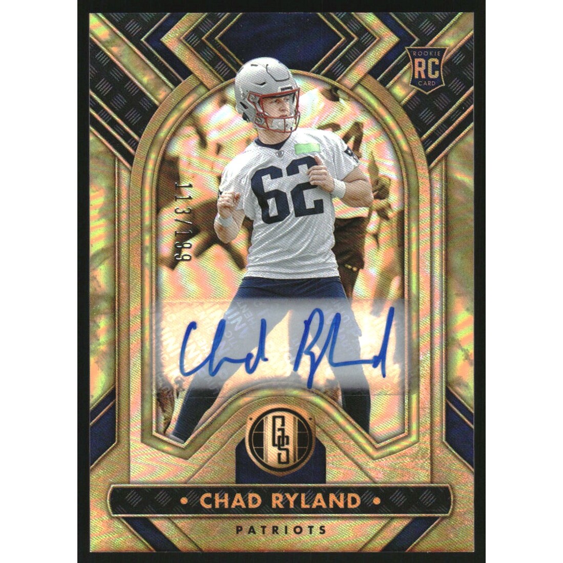 2023 Panini Gold Standard Rookies Autographs #117 Chad Ryland/199. rookie card picture