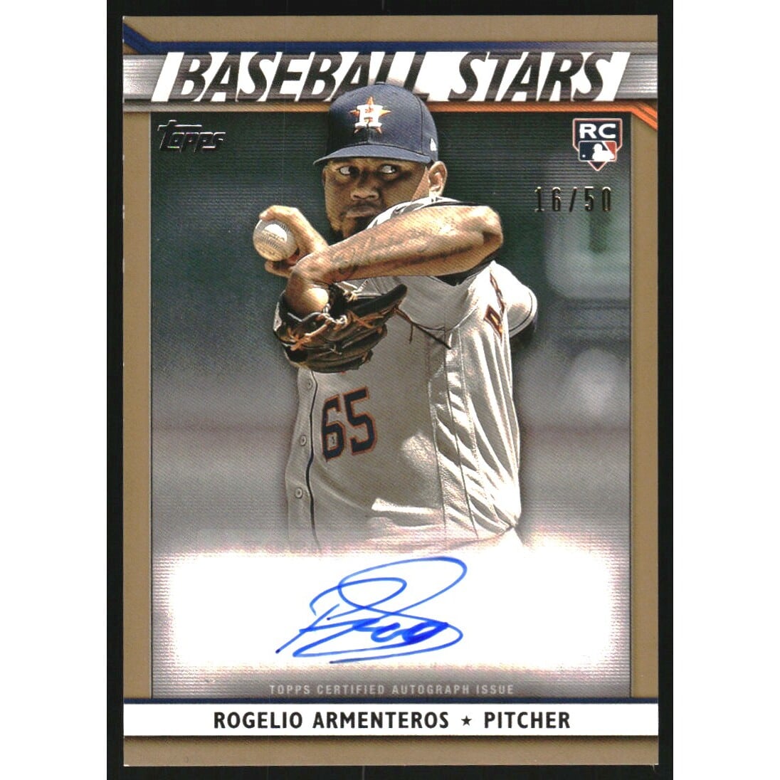 2020 Topps Baseball Stars Autographs Gold #BSARA Rogelio Armenteros. rookie card picture