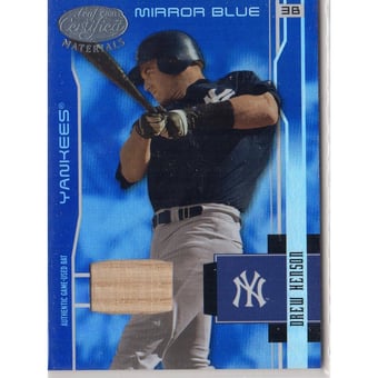 2003 Leaf Certified Materials Mirror Blue Materials #123 Drew Henson Bat/100