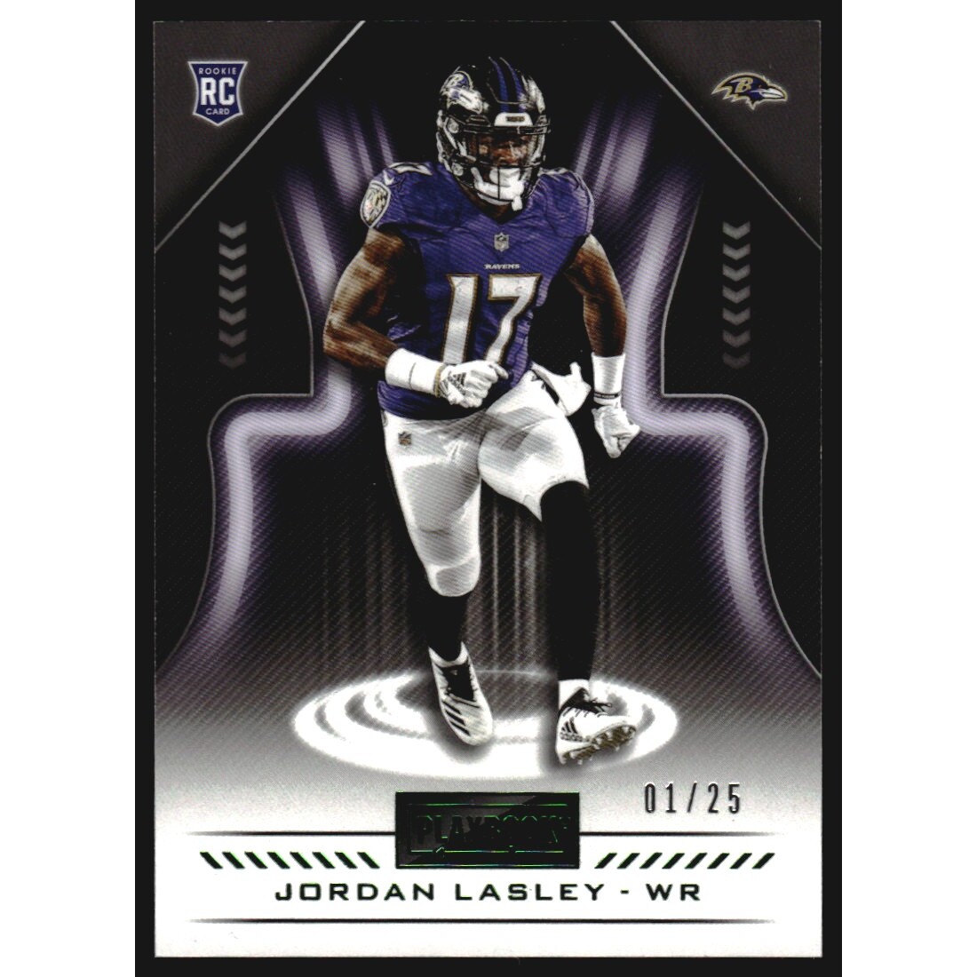 2018 Panini Playbook Green #164 Jordan Lasley. rookie card picture