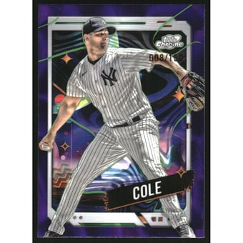 2024 Topps Cosmic Chrome Purple Nebula Refractors #76 Gerrit Cole