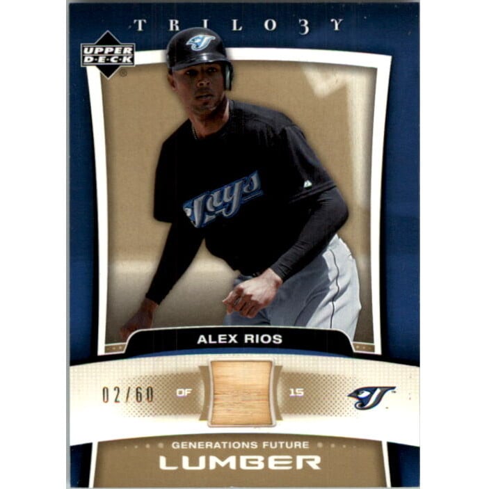 2005 Upper Deck Trilogy Generations Future Lumber Gold #AR Alex Rios. rookie card picture