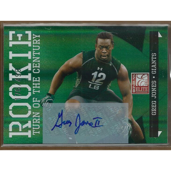 2011 Donruss Elite Turn of the Century Autographs #141 Greg Jones/499