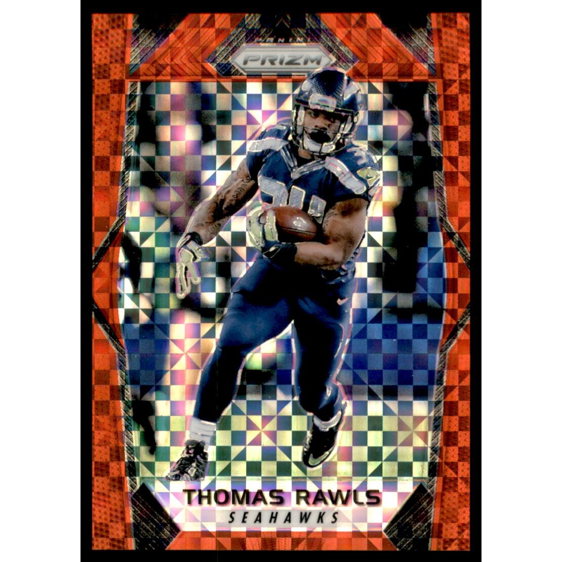 2017 Panini Prizm Prizms Red Power #173 Thomas Rawls. rookie card picture