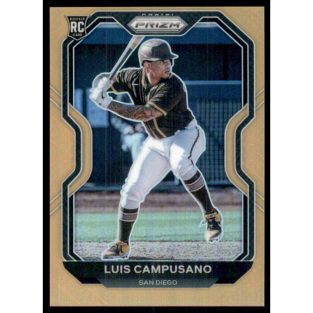 2021 Panini Prizm Prizms Neon Orange #8 Luis Campusano. rookie card picture
