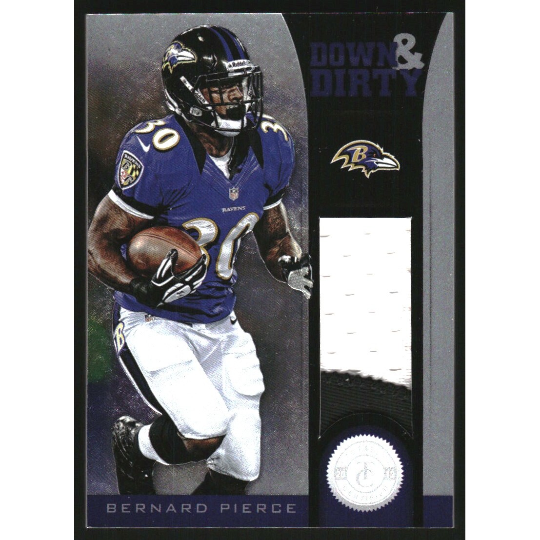 2012 Totally Certified Down and Dirty Materials Prime #5 Bernard Pierce/49