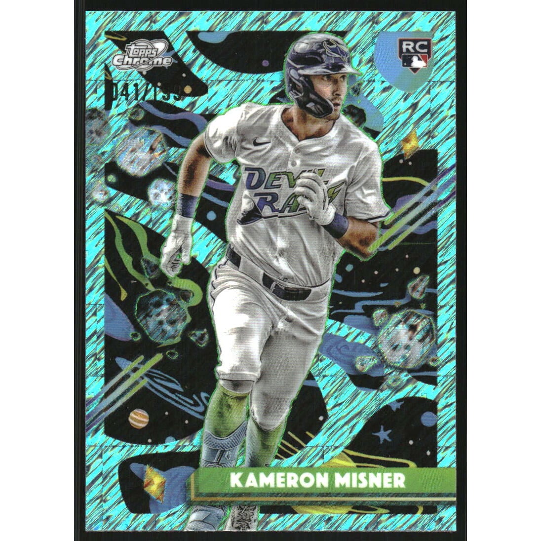 2025 Topps Cosmic Chrome Aqua Equinox Refractors #193 Kameron Misner. rookie card picture