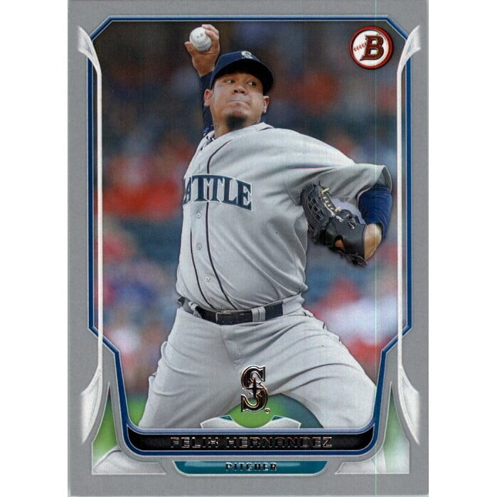 2014 Bowman Silver #102 Felix Hernandez. rookie card picture