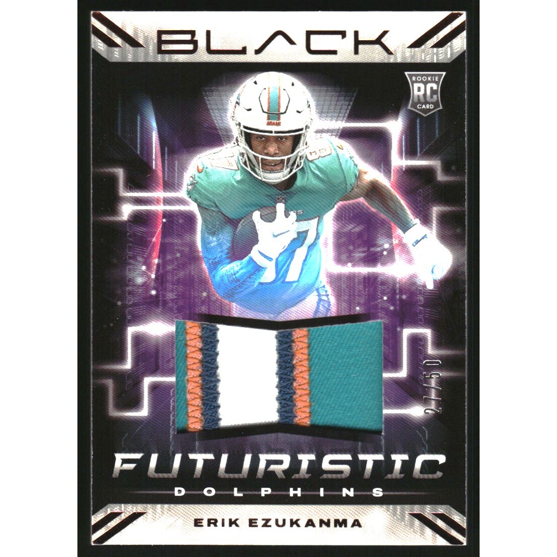 2022 Panini Black Futuristic Jerseys CopperCopper #37 Erik Ezukanma