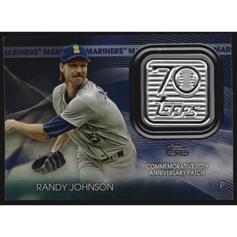 2021 Topps 70th Anniversary Commemorative Logo Patches Blue #T70PRJ Randy Johnson