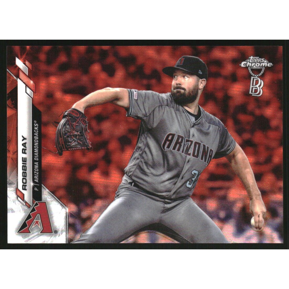 2020 Topps Chrome Ben Baller Orange Refractors #192 Robbie Ray. rookie card picture