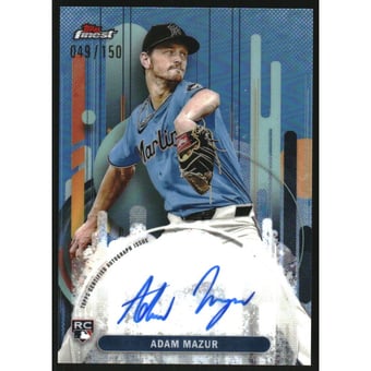 2025 Finest Autographs Sky Blue Refractors #FAAM Adam Mazur