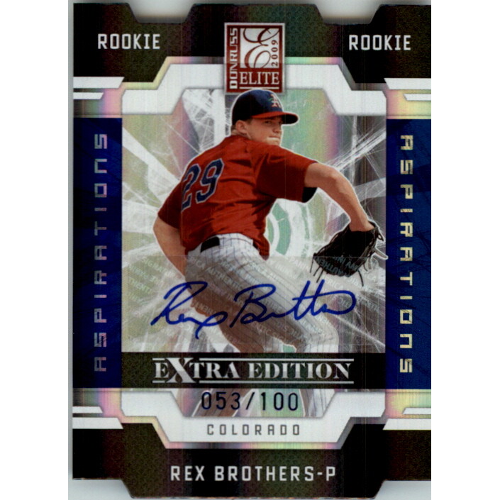 2009 Donruss Elite Extra Edition Signature Aspirations #69 Rex Brothers. rookie card picture