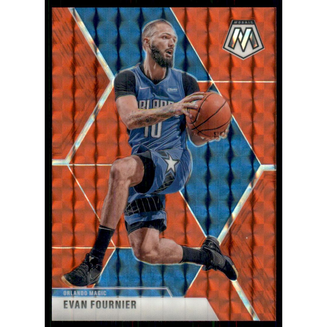 2019-20 Panini Mosaic Mosaic Choice Red Fusion #2 Evan Fournier