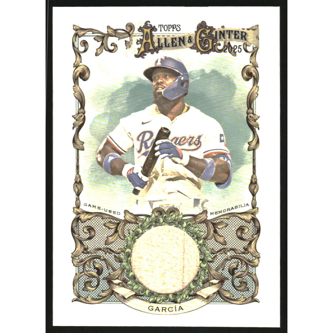 2025 Topps Allen and Ginter Relics #AGRAG Adolis Garcia. rookie card picture