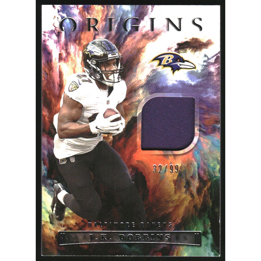 2022 Panini Origins Future Fabrics #13 J.K. Dobbins