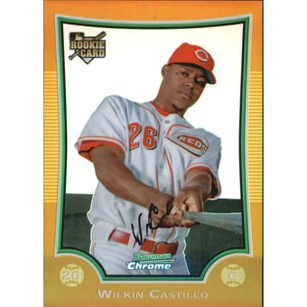 2009 Bowman Chrome Draft Gold Refractors #BDP45 Wilkin Castillo
