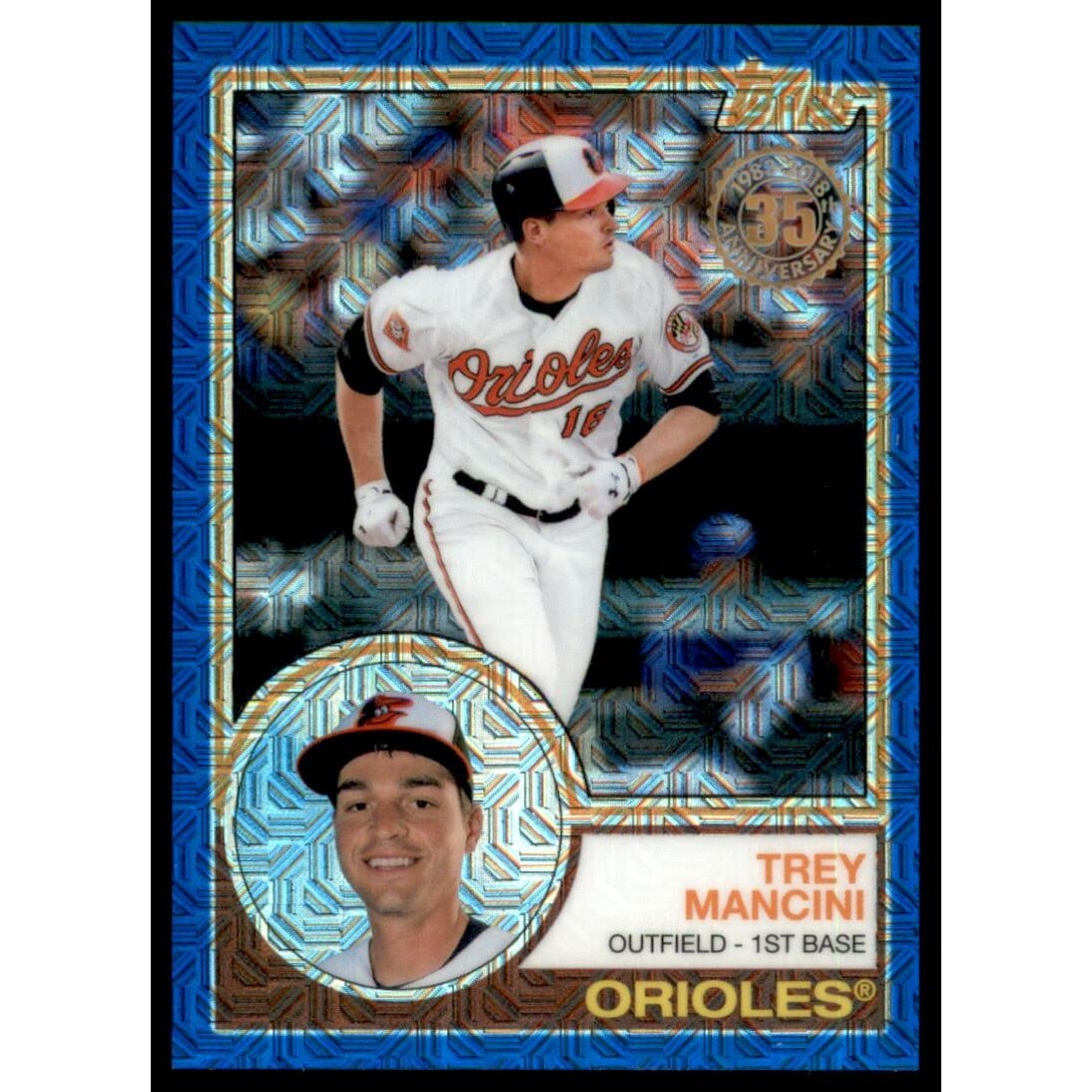 2018 Topps '83 Topps Silver Pack Chrome Blue Refractors #28 Trey Mancini