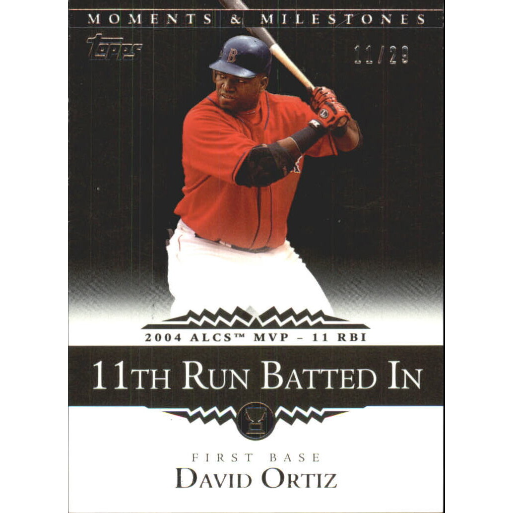 2007 Topps Moments and Milestones Black #105-11 David Ortiz/RBI 11. rookie card picture