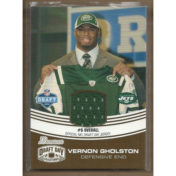 2008 Bowman Draft Day Selections Relics #DJVG Vernon Gholston Jsy B