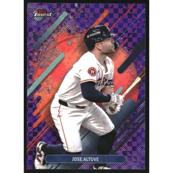 2025 Finest Purple Checkerboard Refractors #233 Jose Altuve