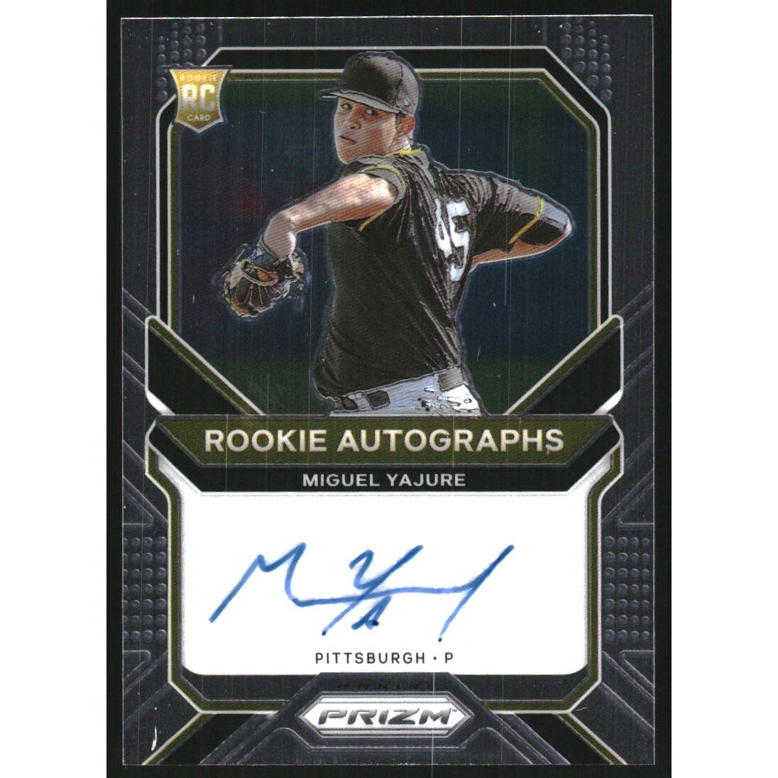 2021 Panini Prizm Rookie Autographs #85 Miguel Yajure. rookie card picture