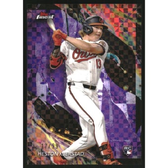 2024 Finest Purple Checkerboard Refractors #139 Heston Kjerstad