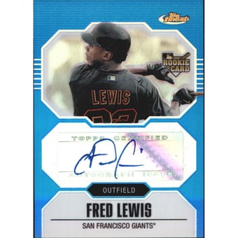 2007 Finest Refractors Blue #164 Fred Lewis AU