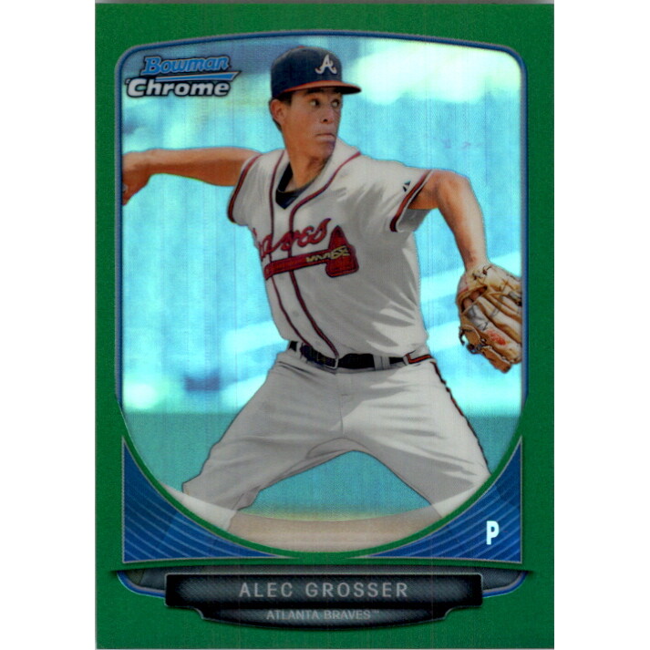 2013 Bowman Chrome Draft Draft Picks Green Refractors #BDPP79 Alec Grosser